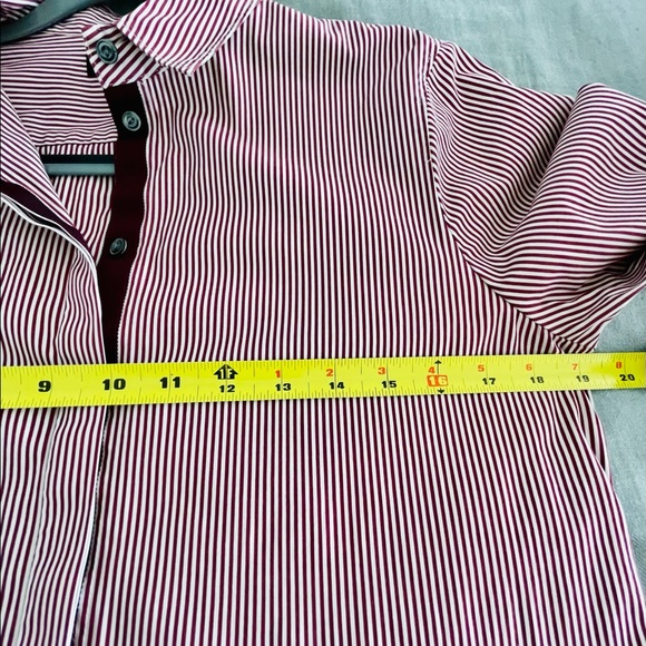 J Crew Pinstripe Tunic Side Slits Size 8 - Picture 7 of 13